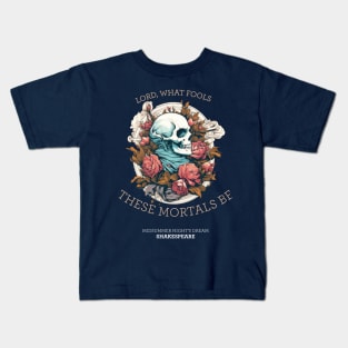 Shakespeare bookish literature poet Kids T-Shirt